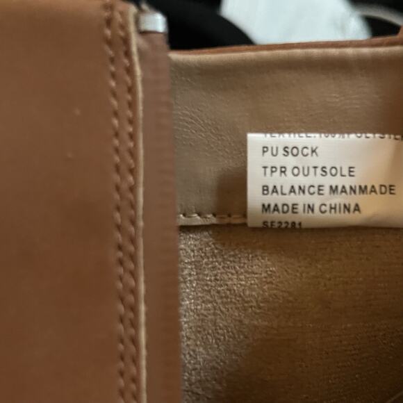 Blondo Emmalyn Waterproof 6M Brown Tan Leather Zip Ankle Boots Booties - Picture 12 of 13